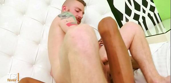  Ginger dude takes a black shecock